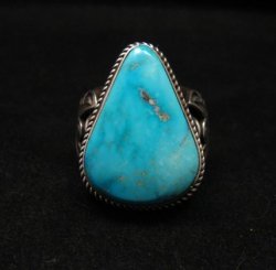 Albert Jake Navajo Native American Kingman Turquoise Ring Sz9-1/2