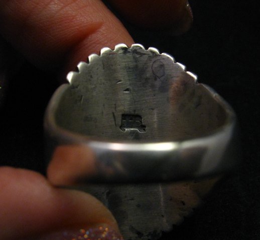 Image 5 of Navajo Harry Begay Sterling Silver Ingot Ring sz10