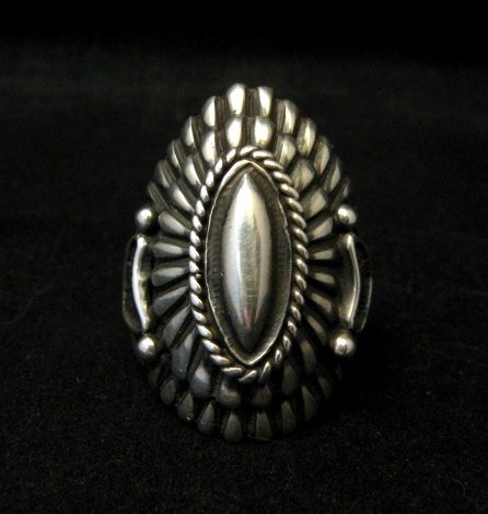Image 6 of Navajo Harry Begay Sterling Silver Ingot Ring sz10