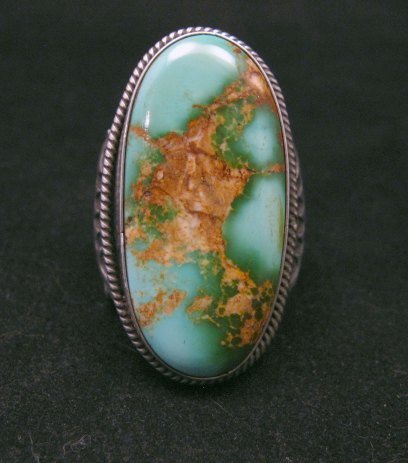 Image 0 of Bo Reeves Navajo Old Pawn Style Pilot Mtn Turquoise Ring sz7-1/2