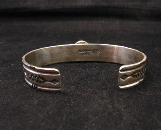 Image 5 of Narrow Navajo Wild Horse Sterling Silver Bracelet, Darrell Cadman 