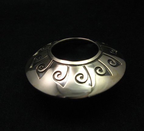 Image 1 of Navajo Native American Sterling Silver Seed Pot, Everett & Mary Teller 