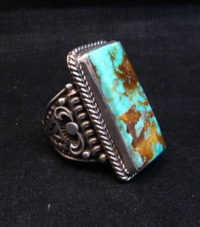 Image 2 of A++ Albert Jake Navajo Native American Royston Turquoise Ring sz9