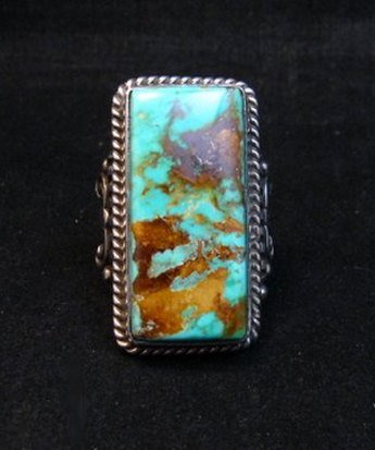 Image 6 of A++ Albert Jake Navajo Native American Royston Turquoise Ring sz9