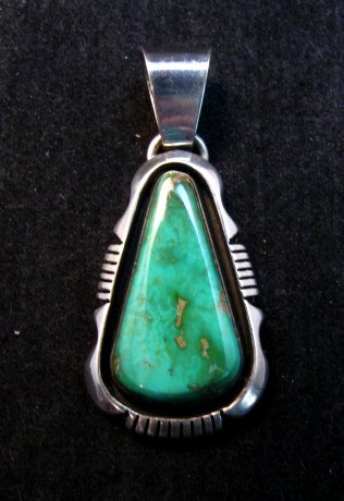 Image 0 of Navajo, Cooper Willie, Turquoise Silver Pendant