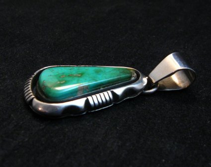 Image 3 of Navajo, Cooper Willie, Turquoise Silver Pendant