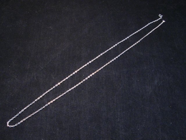 Image 1 of Sterling Silver 2mm Link Chain Necklace - 24-Inch Long 