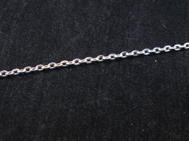 Image 2 of Sterling Silver 2mm Link Chain Necklace - 24-Inch Long 