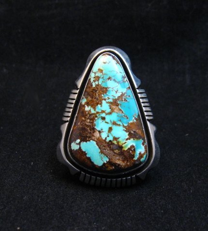 Image 0 of Navajo Native American Turquoise Ring sz9, Lonnie Willie