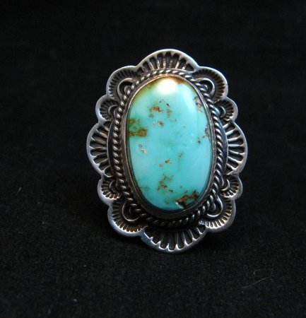 Image 0 of Native American Navajo Royston Turquoise Ring Sz7-1/4