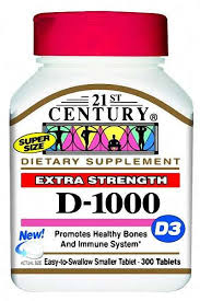 Vit D 1000 IU 1000 Unit Tab 300 By 21st Century Nutritional Prod/G