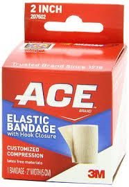 Case of 12-Ace Elastic Bandage W/Hook 2 inches by 3M 