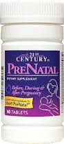 Case of 12-Prenatal Vitamin Tablet 60 Count 21st Cent
