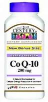 COQ10 200mg Capsule 120 Count By 21st Century Nutritional Prod/GNP
