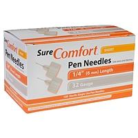 Surecomfort Pen Needle 100 Count 32G 1/4In