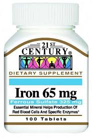 Iron 65mg Ferrous Sulfate 325mg Tab 120