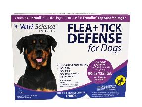 Case of 12-Flea Tick Defense Dog 89 To 132Lbs 3Ct