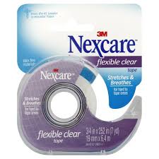 Case of 12-Nexcare Tape Clear Flex Dspnsr 3/4X7Yd