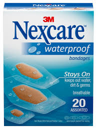 Case of 12-Nexcare Waterproof Asst 20Ct