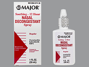 12 Hour Decongestant Nasal Spray 30 ml By Major Pharma Generic Afrin/AM