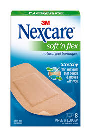 Case of 12-Nexcare Comfort Knee Elbow 8Ct