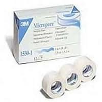 Case of 12-Tape Micropor Papr 1 X 10 Yd 12 By 3M Medical/Surgical 