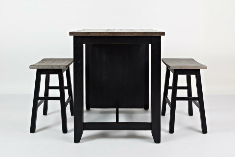 1702 Madison County 3pc. Table & Chairs - Black