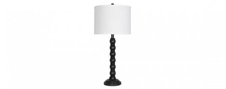 FH9164A-T Washed Black Table Lamps 2PC Set