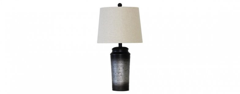 Image 0 of Black/Silver Resin Table Lamps 2PC Set