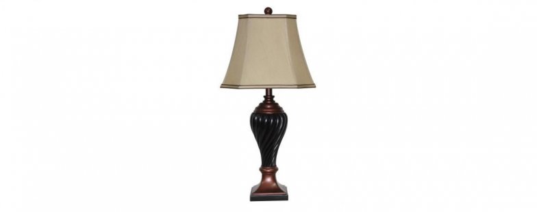 Image 0 of FHA002A Black/Copper Resin Table Lamps 2PC Set