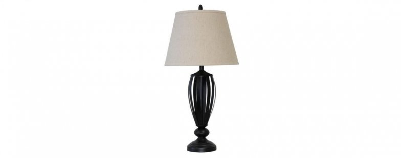 Image 0 of FHA003A Black Metal Table Lamps 2PC Set