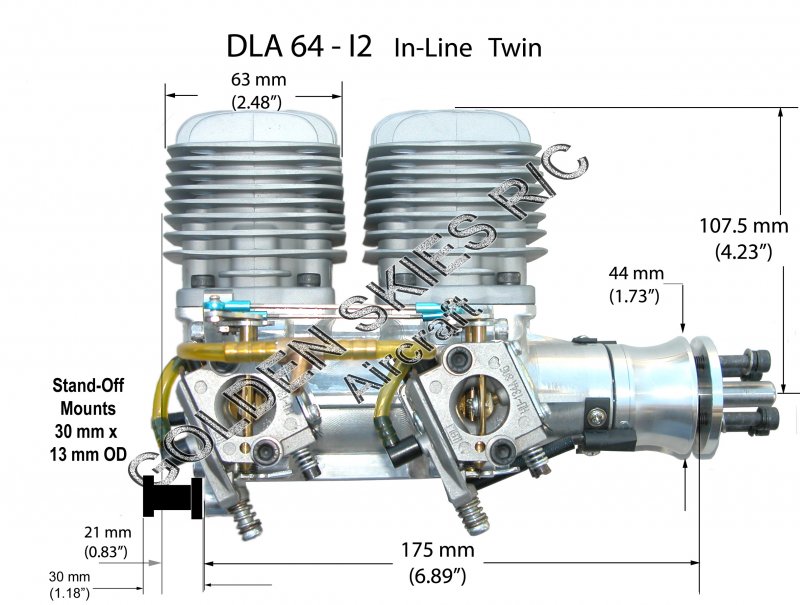 Image 12 of DLA64i2 inline twin cylinder Gasoline aircraft engine