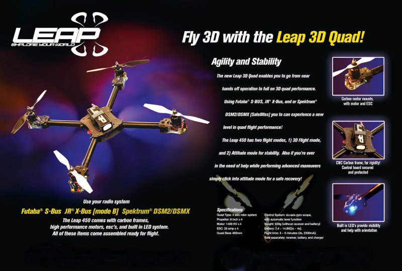 Image 7 of LEAP 450 3D QUADCOPTER Absolutly AWESOME 