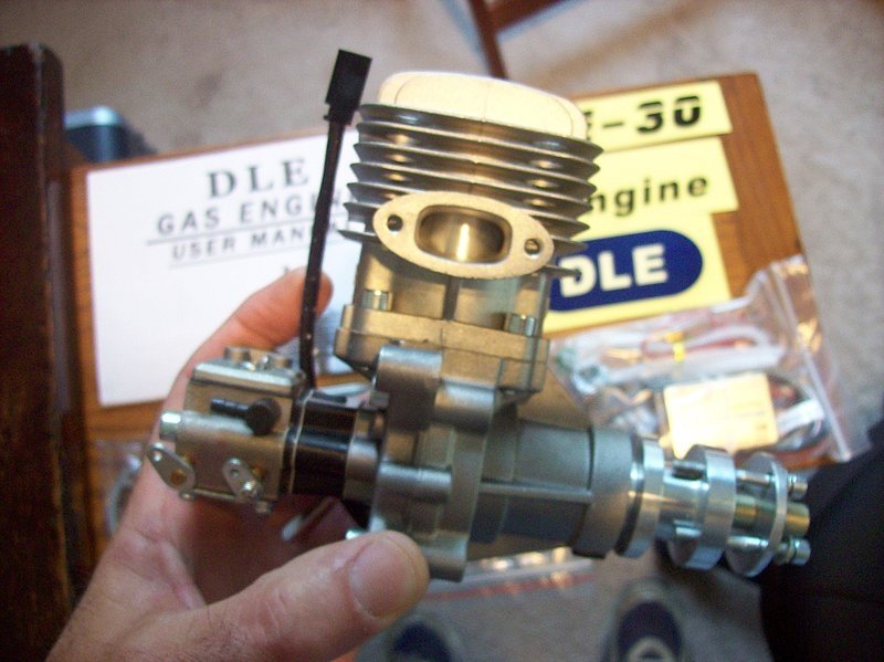 Image 3 of DLE 35RA Gasoline Engine rear exhaust 