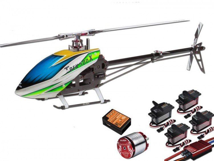 Image 0 of Align T-Rex 500X Dominator Super Combo Helicopter with DS530/DS535 Servos