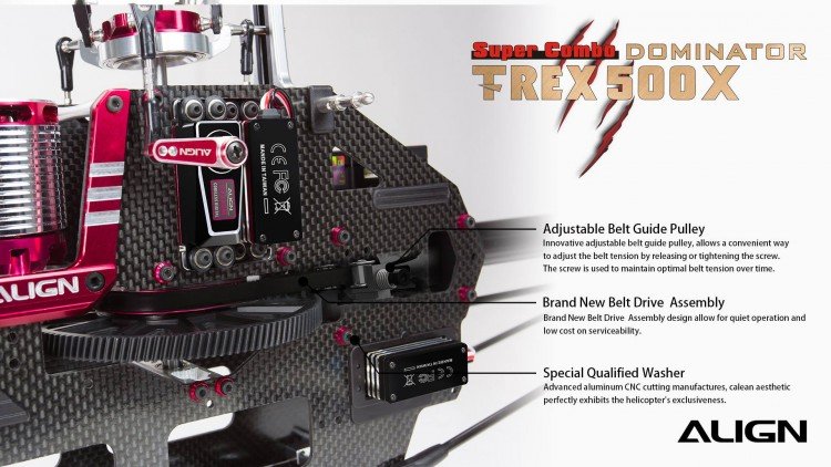 Image 2 of Align T-Rex 500X Dominator Super Combo Helicopter with DS530/DS535 Servos