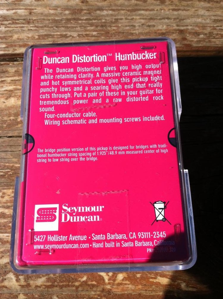 duncan distortion humbucker