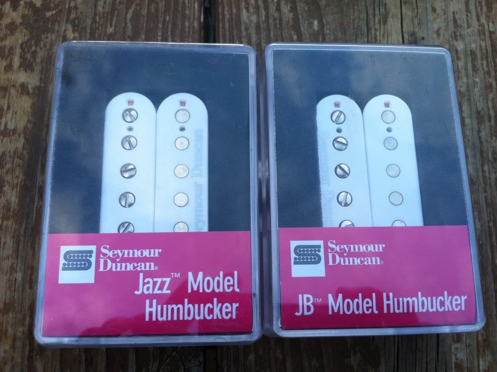 Seymour Duncan JB Jazz Hot Rodded PICKUP SET Humbucker SH-4 SH-2n White NEW
