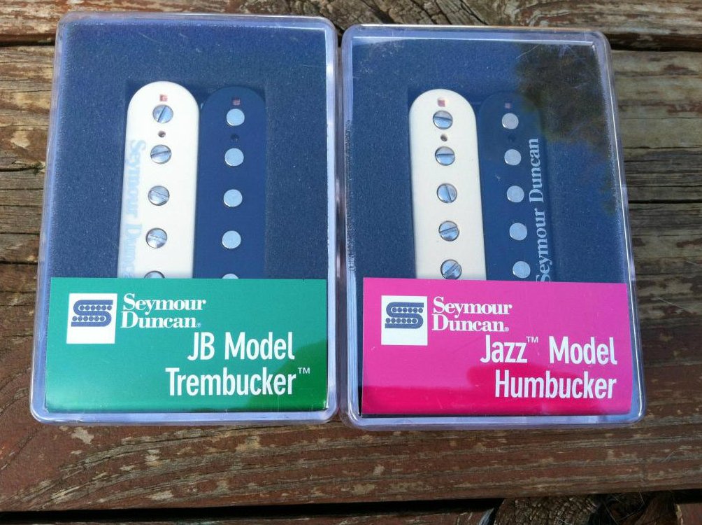 Image 0 of Seymour Duncan TB-4 JB SH-2n Jazz Hot Rodded Pickup SET Trembucker ZEBRA - NEW