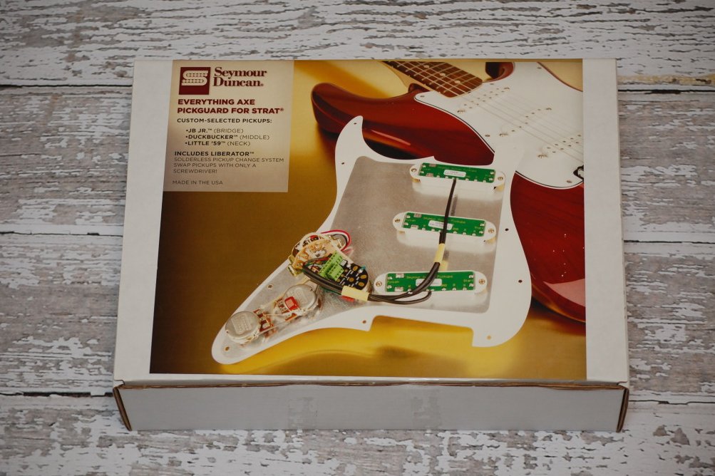 Image 0 of Seymour Duncan Everything Axe Prewired Strat LOADED Pickguard w/Liberator JB 59