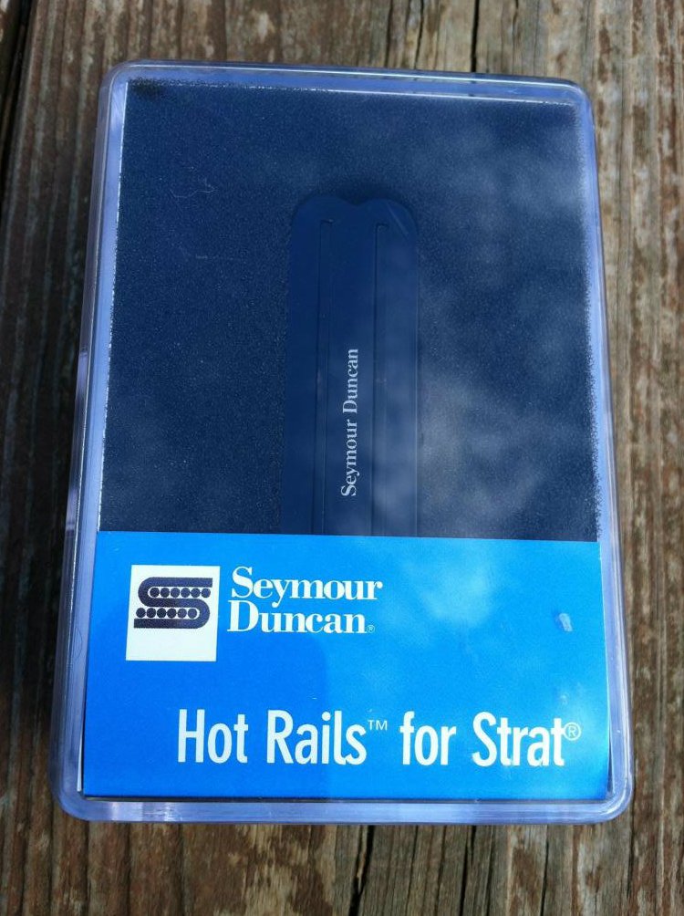 Seymour Duncan SHR-1b Hot Rails Strat BRIDGE Pickup BLACK - Fender Stratocaster