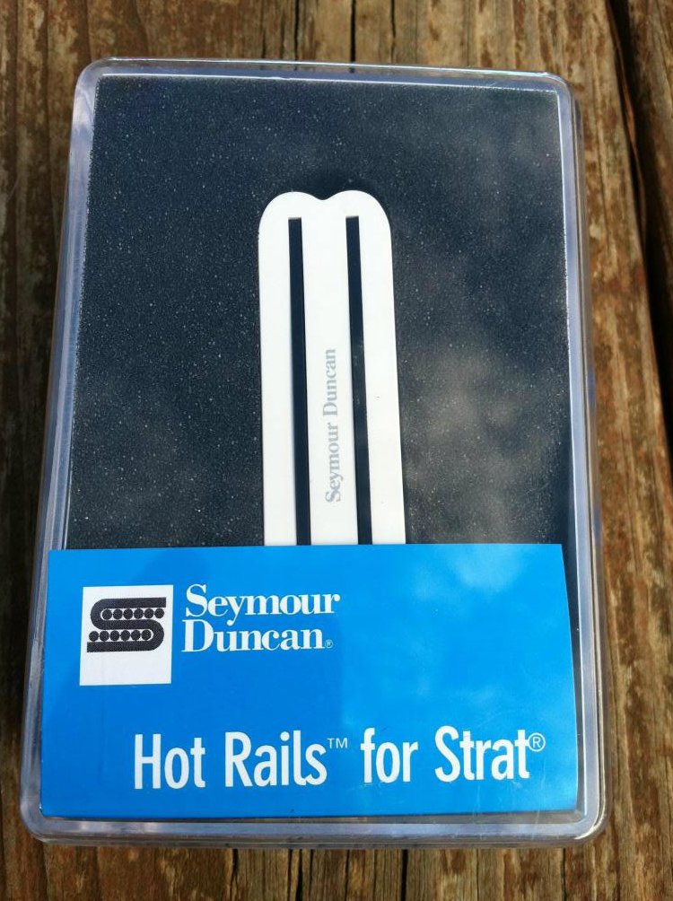 Seymour Duncan SHR-1b Hot Rails Strat BRIDGE Pickup WHITE - Fender Stratocaster