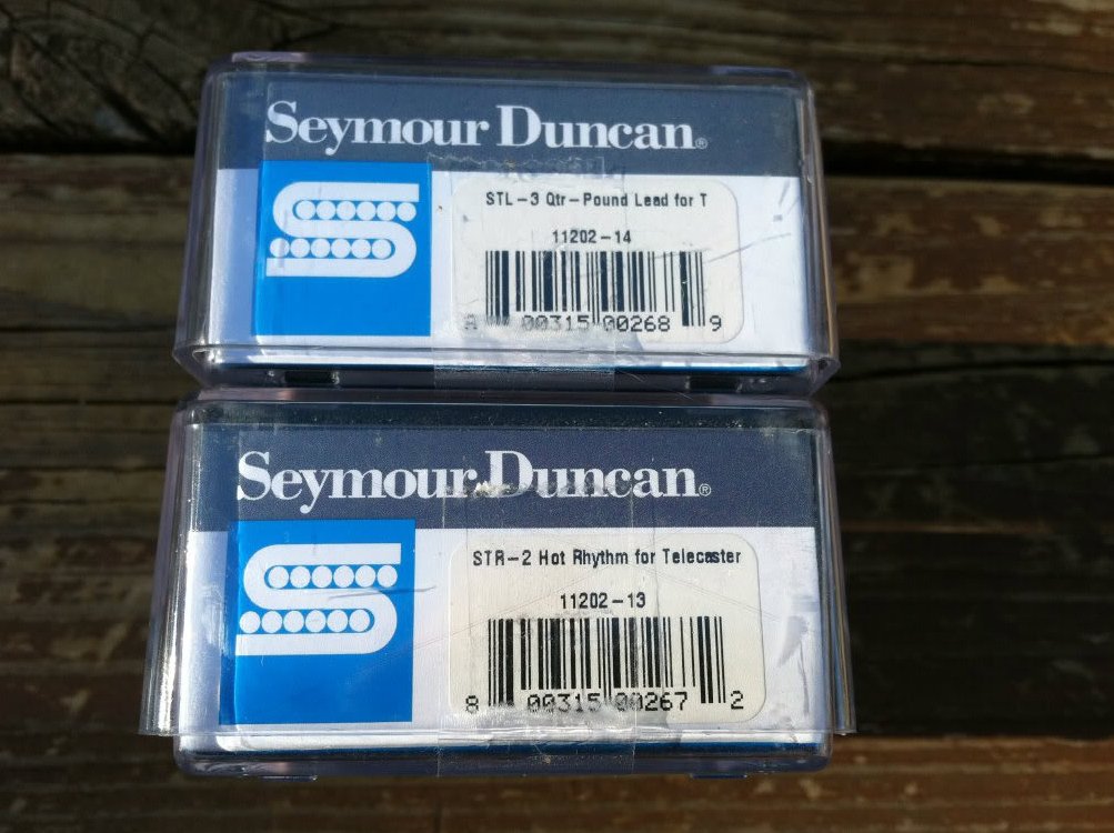 Image 2 of Seymour Duncan STL-3 Qtr Pound Bridge & STR-2 Hot Rythm Neck Tele Guitar Pickups