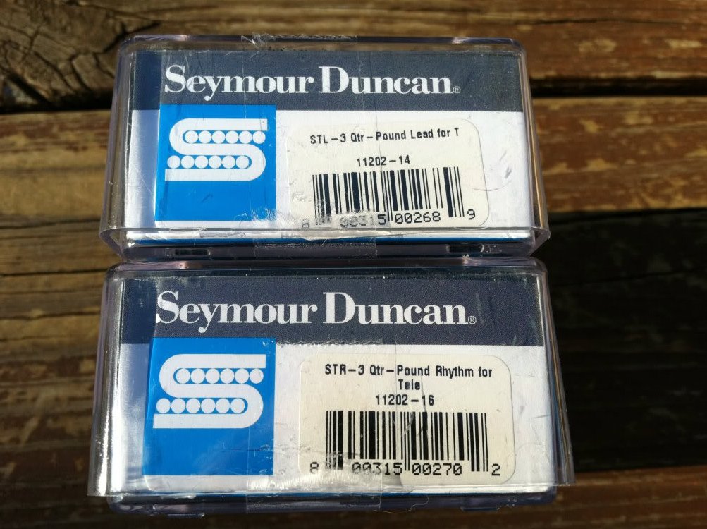 Image 2 of Seymour Duncan STL-3 Qtr Pound Bridge & STR-3 Qtr Pound Rhythm Tele Pickup Set