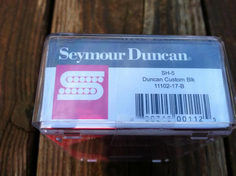 Image 2 of Seymour Duncan SH-5 Custom BLACK PAF Ceramic Humbucker Pickup - NEW