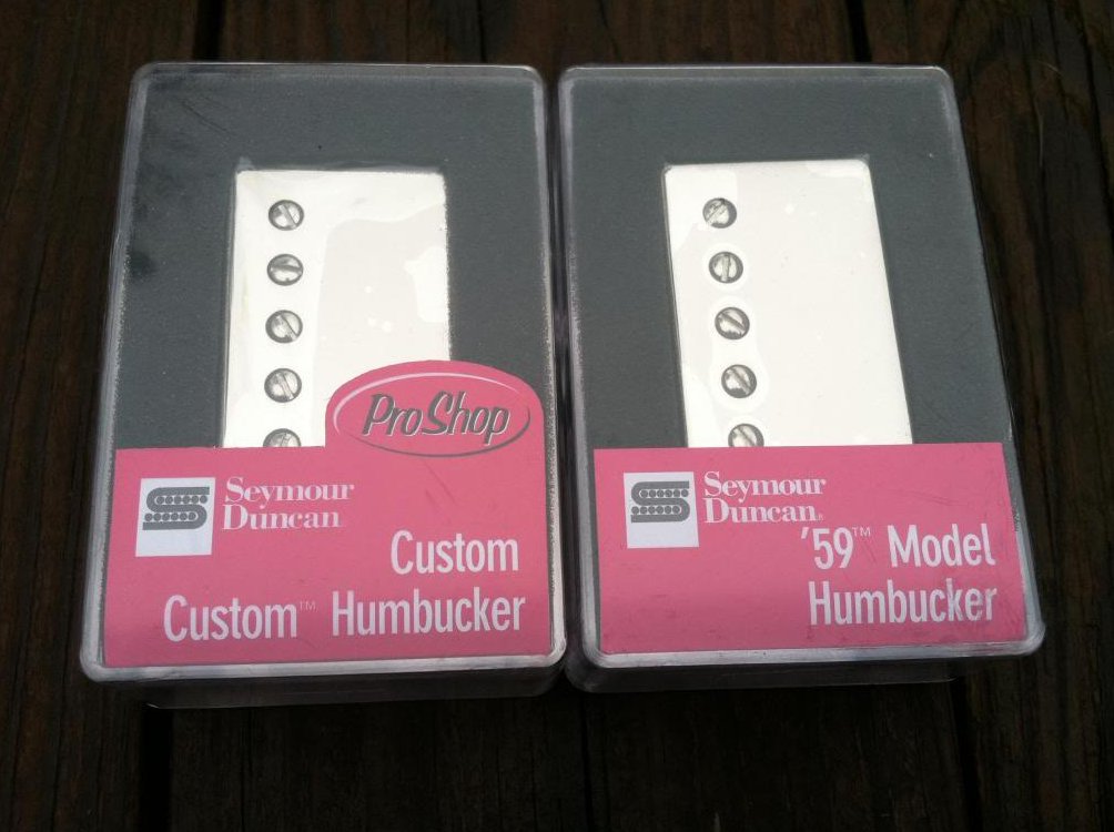 Image 3 of Seymour Duncan SH-11 Custom Custom Bridge & SH-1 59 Neck w/ NICKEL Covers - NEW