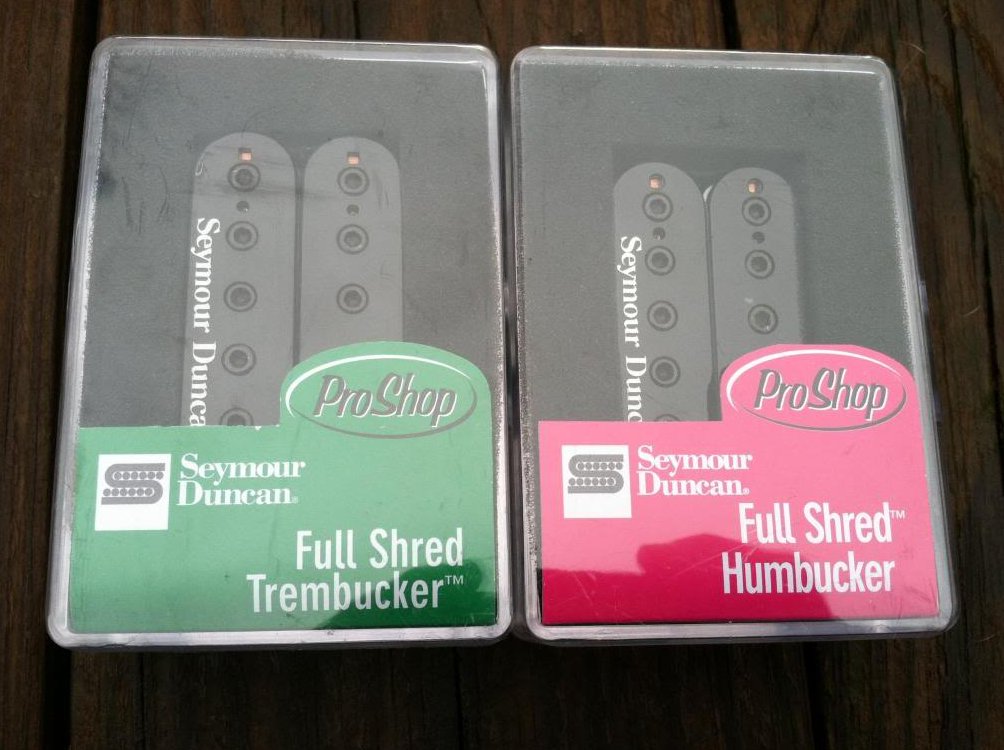 Image 0 of Seymour Duncan TB-10 Trembucker & SH-10 Full Shred Humbucker Pickup Set BLACK