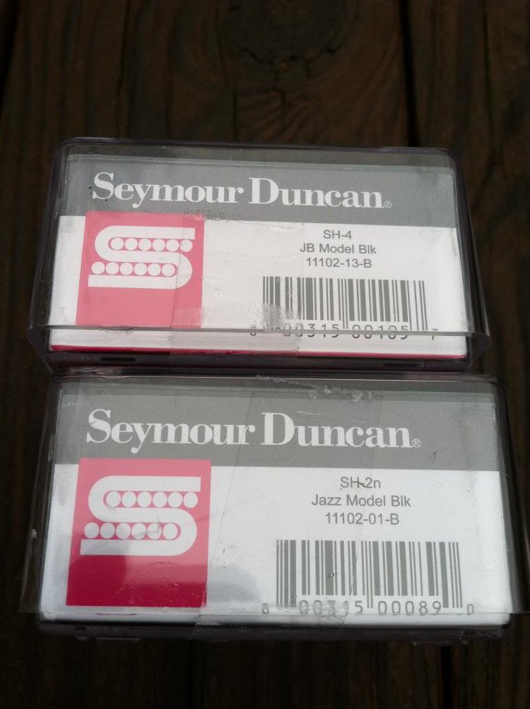 Image 2 of Seymour Duncan JB Jazz Hot Rodded PICKUP SET Humbucker SH-4 SH-2n BLACK - NEW