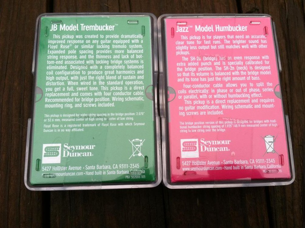 Image 1 of Seymour Duncan TB-4 JB Bridge Trembucker & SH-2 Jazz Neck NICKEL Pickup Set NEW