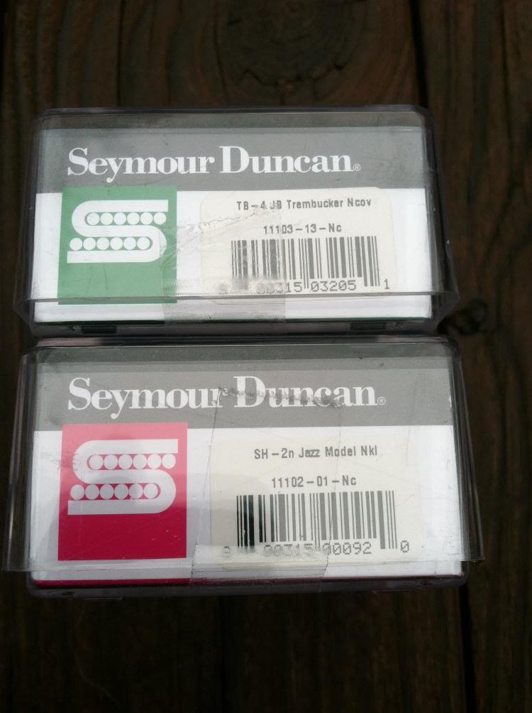 Image 2 of Seymour Duncan TB-4 JB Bridge Trembucker & SH-2 Jazz Neck NICKEL Pickup Set NEW